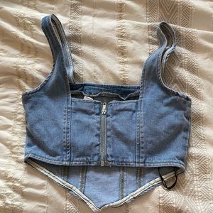 Denim crop top
